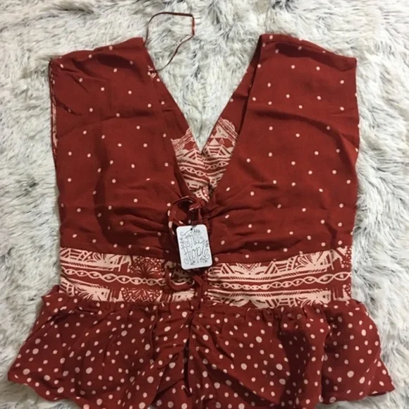 Free People bohemian shirt and pant set - Picture 2 of 4